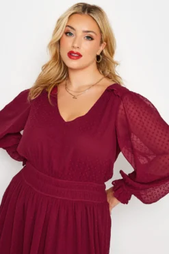 YOURS LONDON Curve Red Dobby Ruffle Shoulder Dress 8 YOURS LONDON Curve Red Dobby Ruffle Shoulder Dress -Outlet Stylo Wise Store 594038c6 5d49 42 161912 D scaled