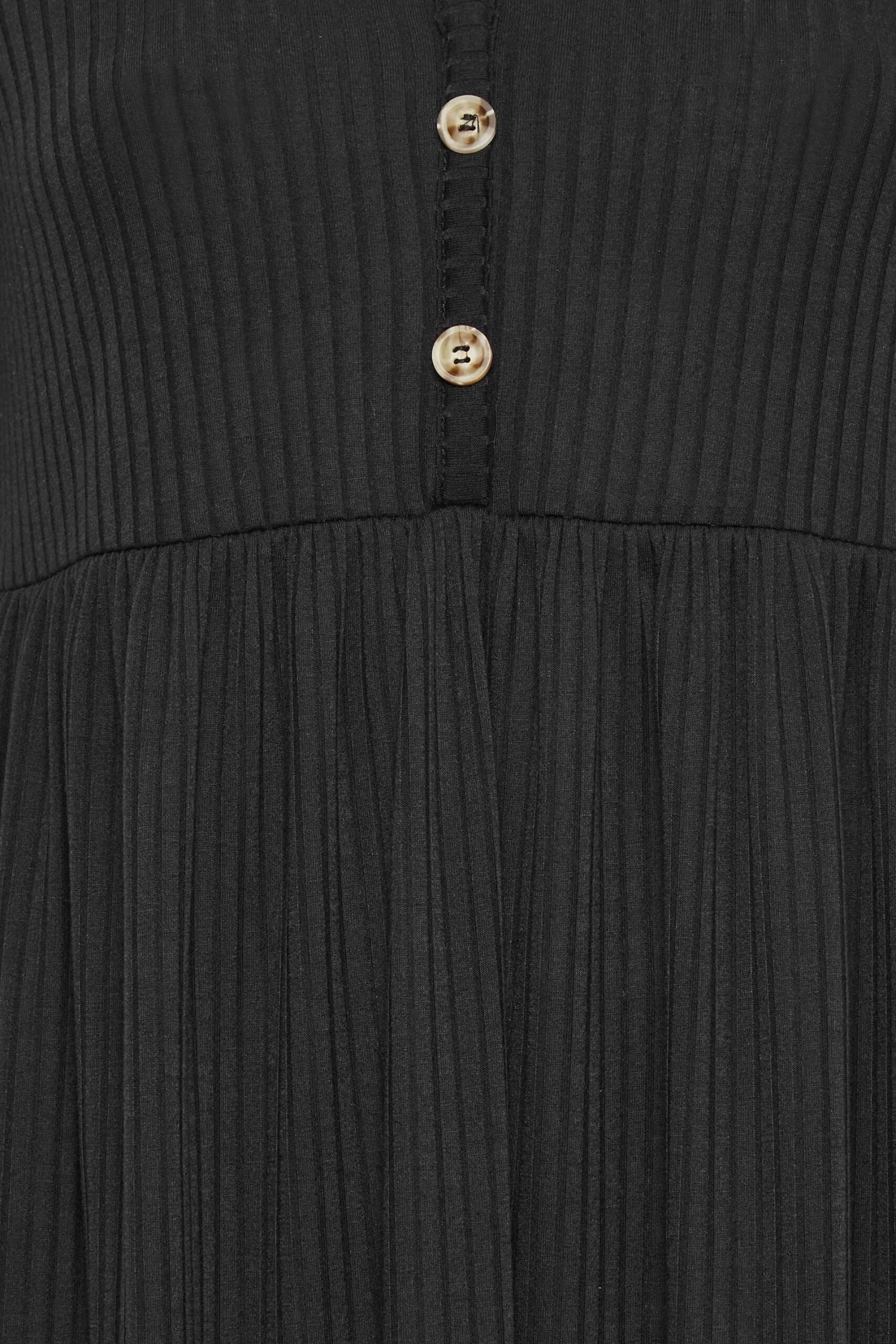 LIMITED COLLECTION Curve Black Ribbed Peplum Midi Dress 4 LIMITED COLLECTION Curve Black Ribbed Peplum Midi Dress - Image 4