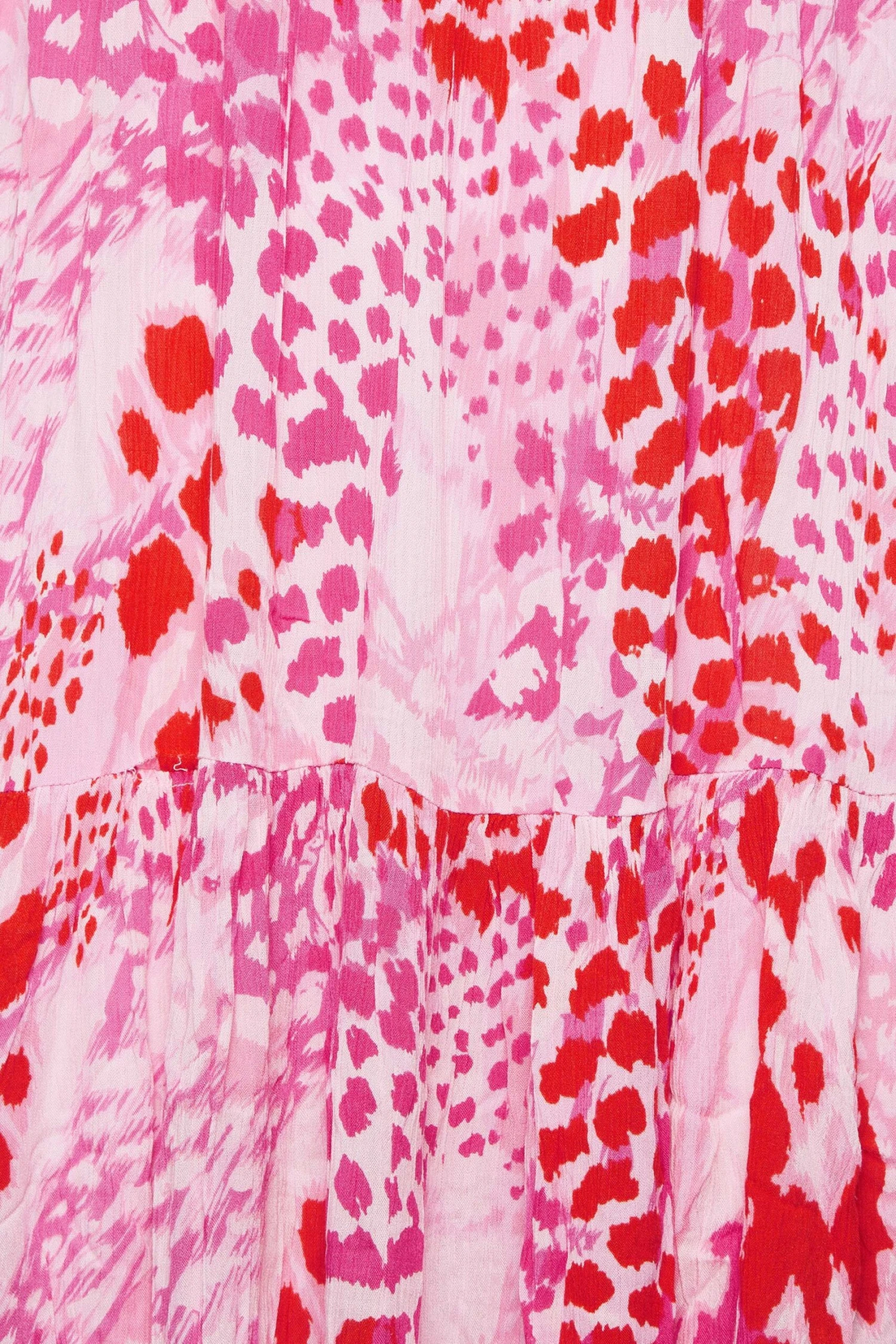 YOURS Curve Pink Animal Markings Shirred Strappy Sundress 4 YOURS Curve Pink Animal Markings Shirred Strappy Sundress - Image 4