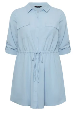 YOURS Curve Light Blue Utility Tunic Linen Blend Shirt -Outlet Stylo Wise Store 5bd76d4e 4090 4c 131754 X scaled