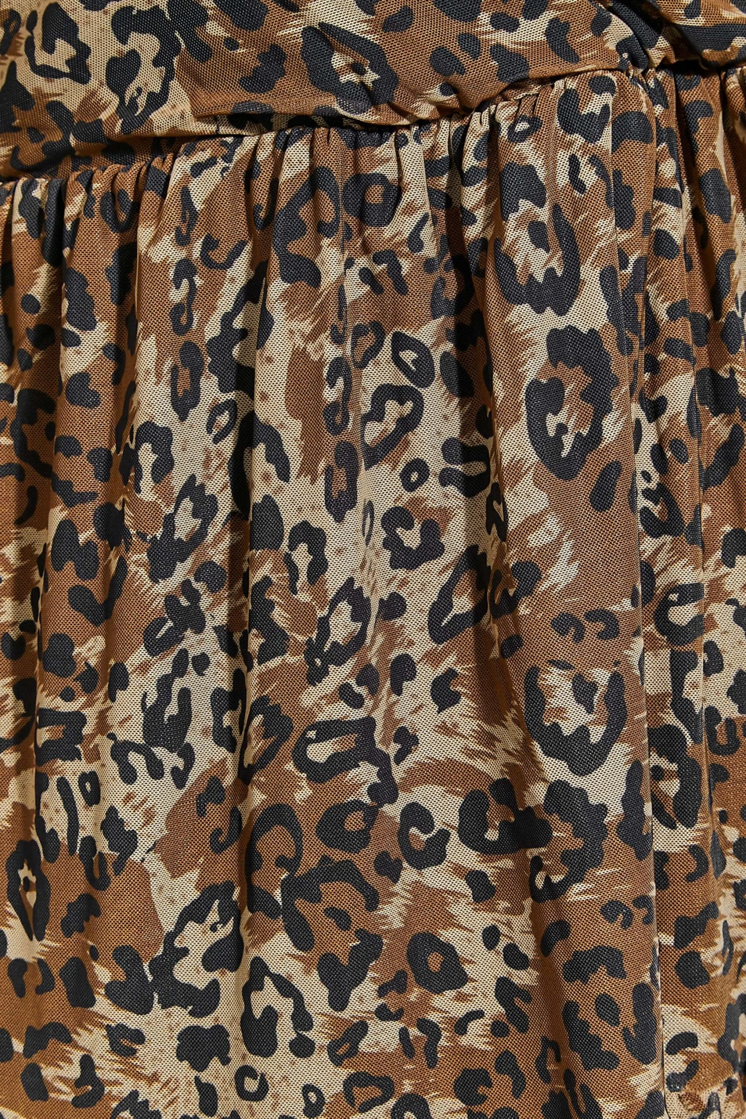 YOURS Curve Brown Leopard Print Mesh Dress 4 YOURS Curve Brown Leopard Print Mesh Dress - Image 4