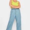 YOURS Curve Light Blue Pull On Wide Leg Jeans