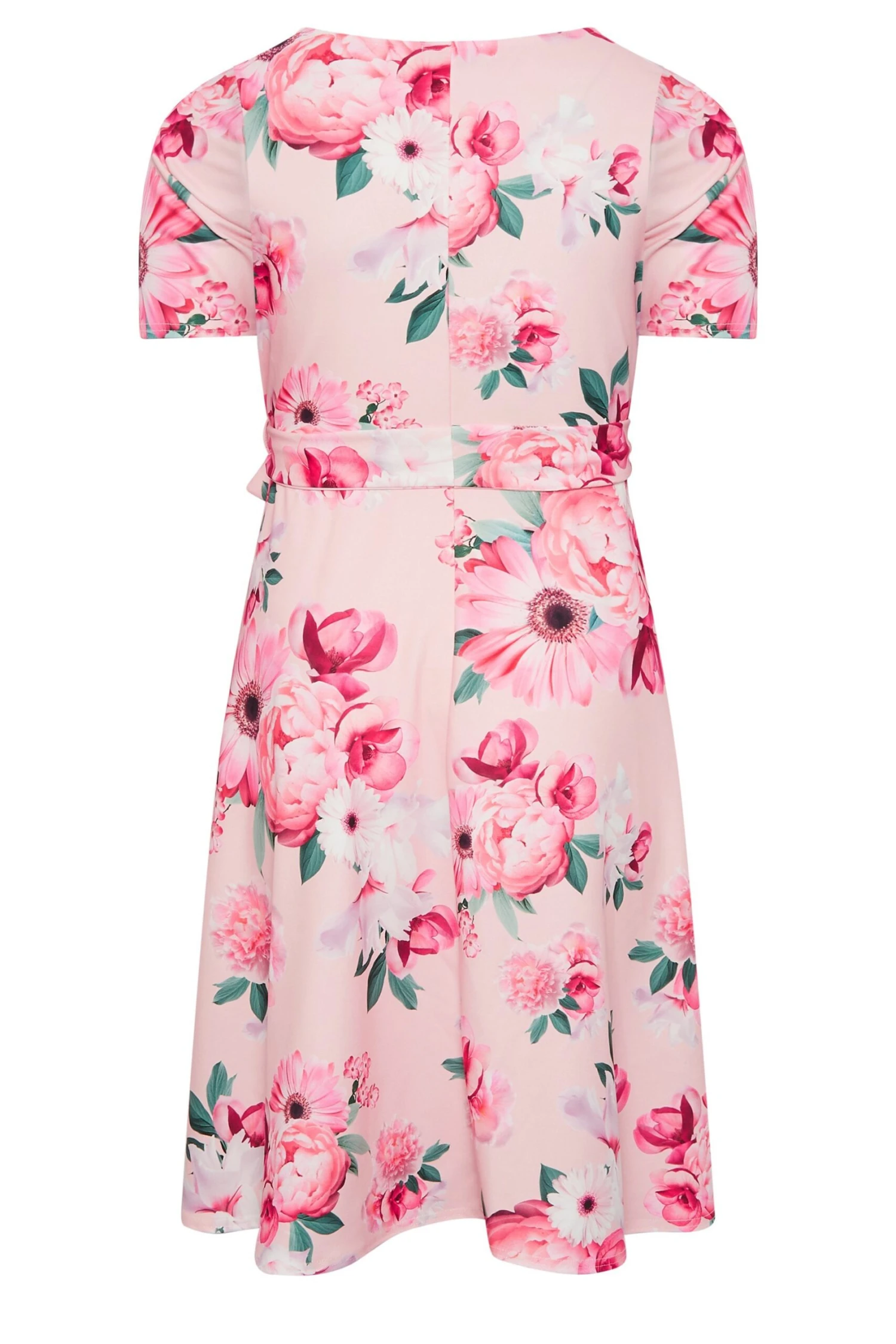 YOURS LONDON Curve Pink Floral Print Skater Dress 6 YOURS LONDON Curve Pink Floral Print Skater Dress - Image 6