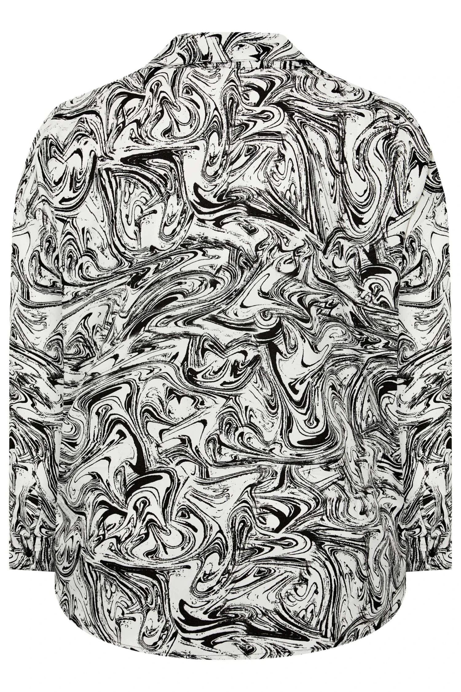 LIMITED COLLECTION Curve White & Black Marble Print Shirt 6 LIMITED COLLECTION Curve White & Black Marble Print Shirt - Image 6