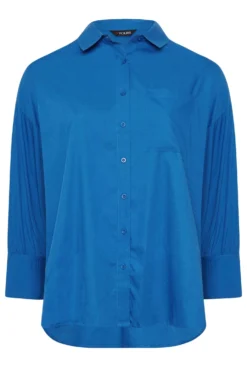 YOURS Curve Blue Oversized Poplin Shirt -Outlet Stylo Wise Store 6056f5ed 5724 4c 131717 X scaled