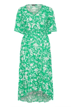 YOURS Curve Green Floral Dipped Hem Dress -Outlet Stylo Wise Store 60a100ff 604e 42 137119 X scaled