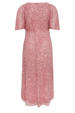LUXE Curve Pink Hand Embellished Angel Sleeve Maxi Dress 11 LUXE Curve Pink Hand Embellished Angel Sleeve Maxi Dress -Outlet Stylo Wise Store 60e3f038 e1df 40 161992 Y scaled