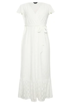 YOURS Curve White Broderie Anglaise Maxi Dress -Outlet Stylo Wise Store 610d62f7 31f5 44 137538 X scaled