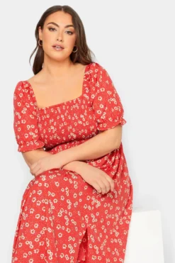 YOURS Curve Red Daisy Print Shirred Midi Dress 8 YOURS Curve Red Daisy Print Shirred Midi Dress -Outlet Stylo Wise Store 611d1a53 6f19 45 137301 D scaled