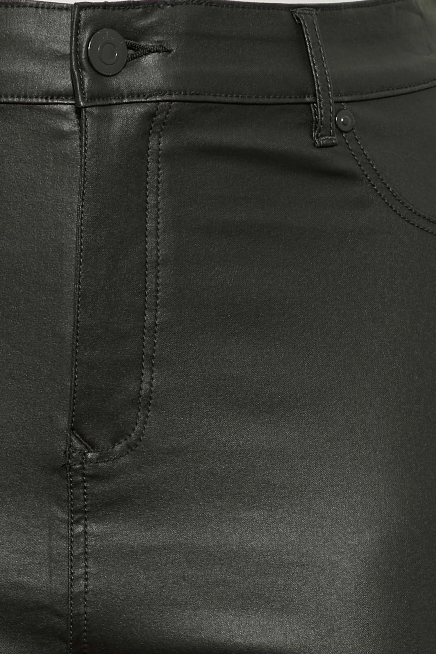 YOURS Curve Black Coated Skinny Stretch AVA Jeans 5 YOURS Curve Black Coated Skinny Stretch AVA Jeans - Image 5