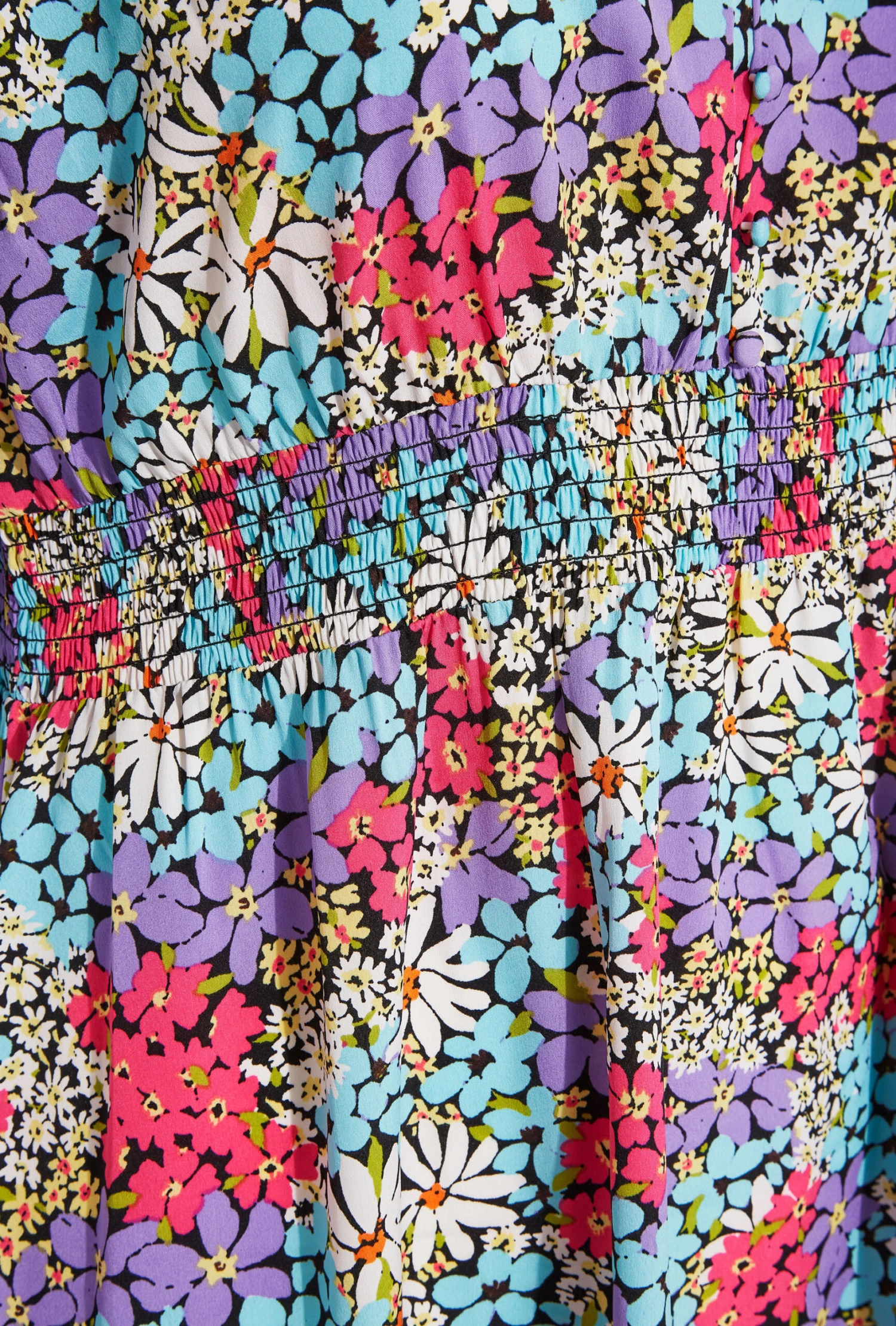 LIMITED COLLECTION Curve Pink & Blue Ditsy Print Hanky Hem Midi Dress 3 LIMITED COLLECTION Curve Pink & Blue Ditsy Print Hanky Hem Midi Dress - Image 3