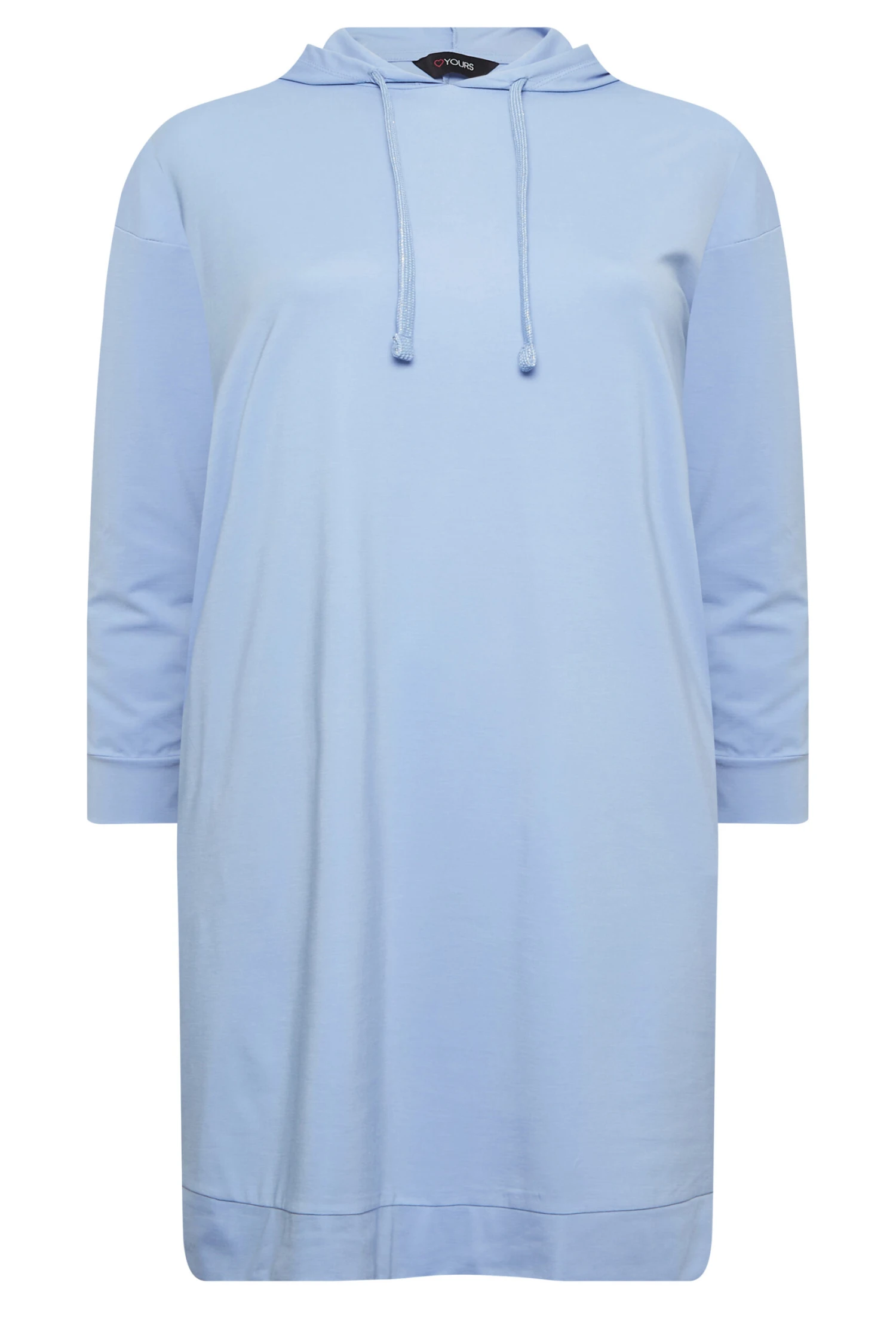 YOURS Curve Baby Blue Pocket Hoodie Dress 5 YOURS Curve Baby Blue Pocket Hoodie Dress - Image 5