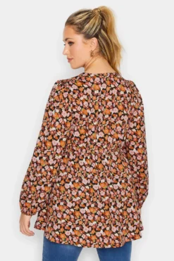 LIMITED COLLECTION Curve Orange & Pink Floral Print Blouse 8 LIMITED COLLECTION Curve Orange & Pink Floral Print Blouse -Outlet Stylo Wise Store 69340a9a ca34 47 215104 D scaled