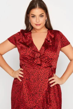 YOURS LONDON Curve Dark Red Dalmatian Satin Wrap Dress 8 YOURS LONDON Curve Dark Red Dalmatian Satin Wrap Dress -Outlet Stylo Wise Store 69f3f0f0 f8cb 45 161613 D scaled