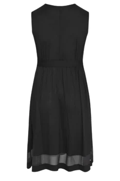 YOURS Curve Black Mesh Panel Skater Dress -Outlet Stylo Wise Store 6a63a775 bac8 4e 300805 Y scaled