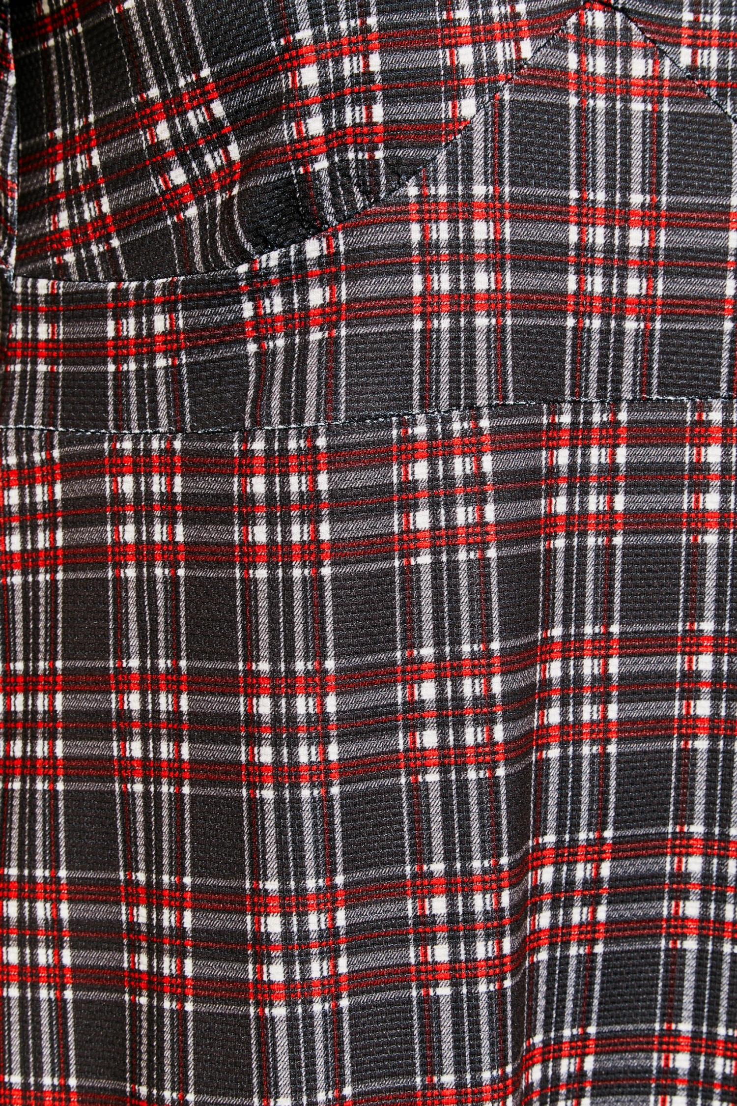 YOURS Curve Black & Red Check V-Neck Midi Dress 5 YOURS Curve Black & Red Check V-Neck Midi Dress - Image 5