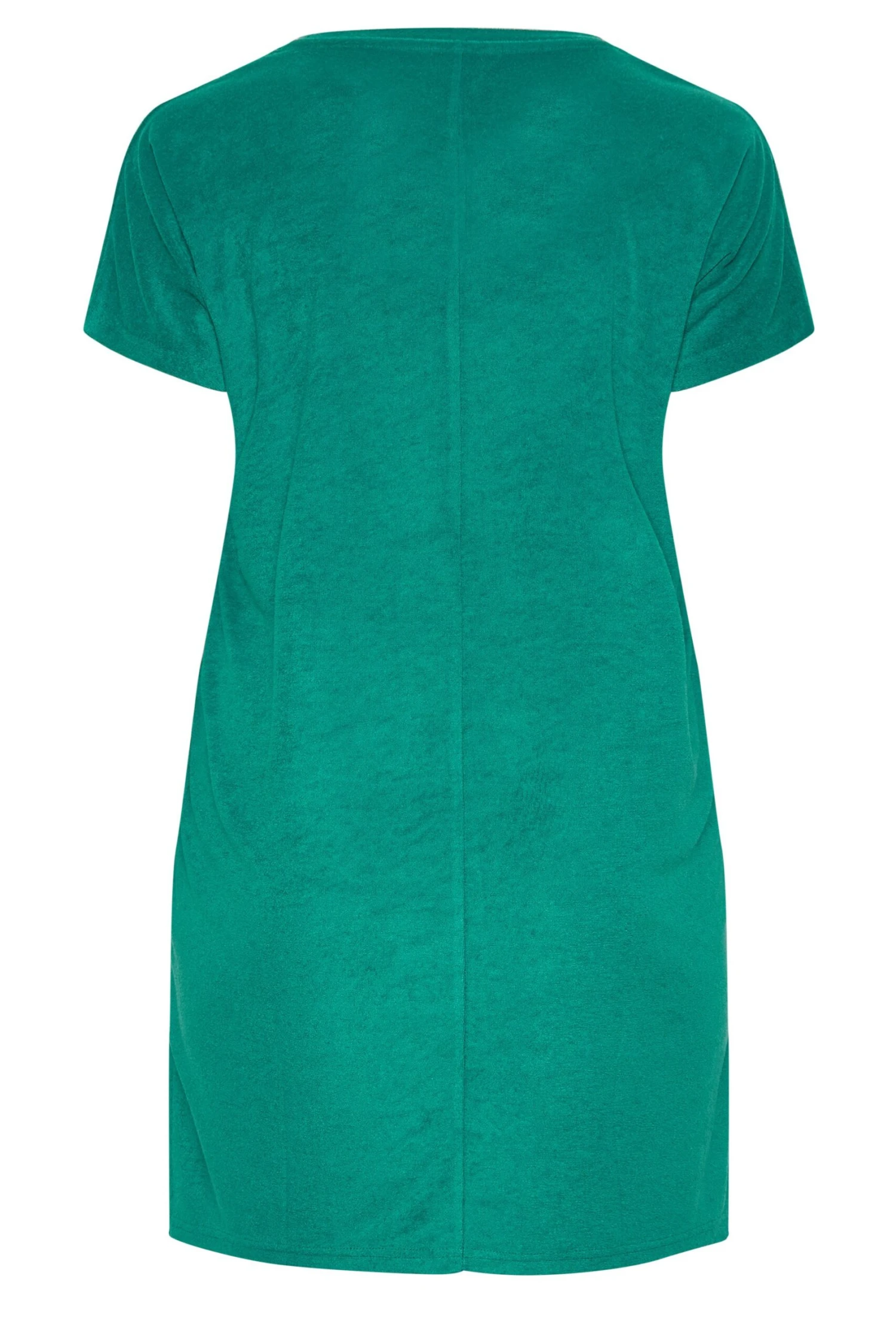YOURS Curve Turquoise Green Towelling T-Shirt Dress 6 YOURS Curve Turquoise Green Towelling T-Shirt Dress - Image 6
