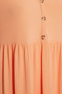 LIMITED COLLECTION Curve Light Orange Ribbed Peplum Midi Dress -Outlet Stylo Wise Store 6cc97703 3d42 4d 214631 Z scaled