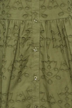 YOURS PETITE Curve Khaki Green Broderie Anglaise Smock Dress -Outlet Stylo Wise Store 6dd76d91 50e0 45 174546 Z scaled