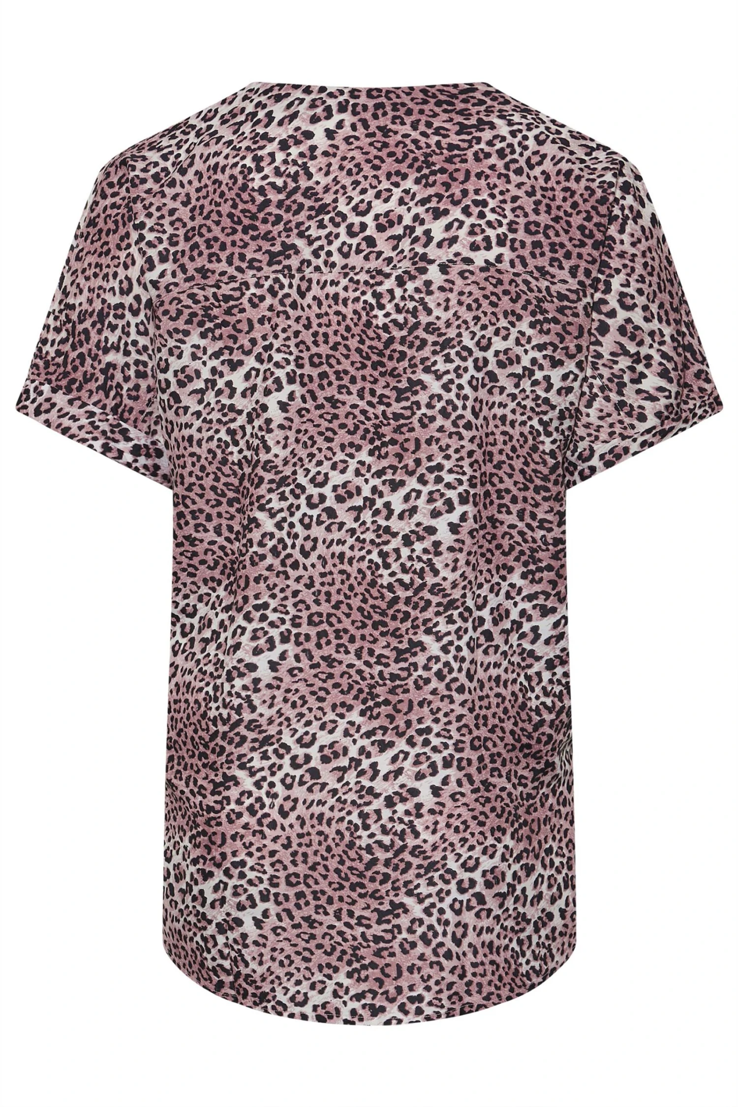 YOURS Curve Purple Leopard Print Pleat Front V-Neck Top 6 YOURS Curve Purple Leopard Print Pleat Front V-Neck Top - Image 6