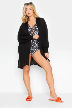 YOURS Curve Black Beach Shirt