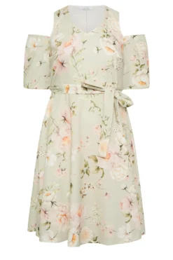YOURS LONDON Curve Sage Green Floral Cold Shoulder Skater Dress 10 YOURS LONDON Curve Sage Green Floral Cold Shoulder Skater Dress -Outlet Stylo Wise Store 6e3cfed2 2e64 47 162149 X scaled