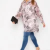 YOURS LONDON Curve Pink Mixed Animal Print Chiffon Shirt