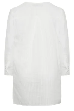 YOURS Curve White Collarless Beach Shirt -Outlet Stylo Wise Store 7087a1ec 565e 4f 150337 Y scaled
