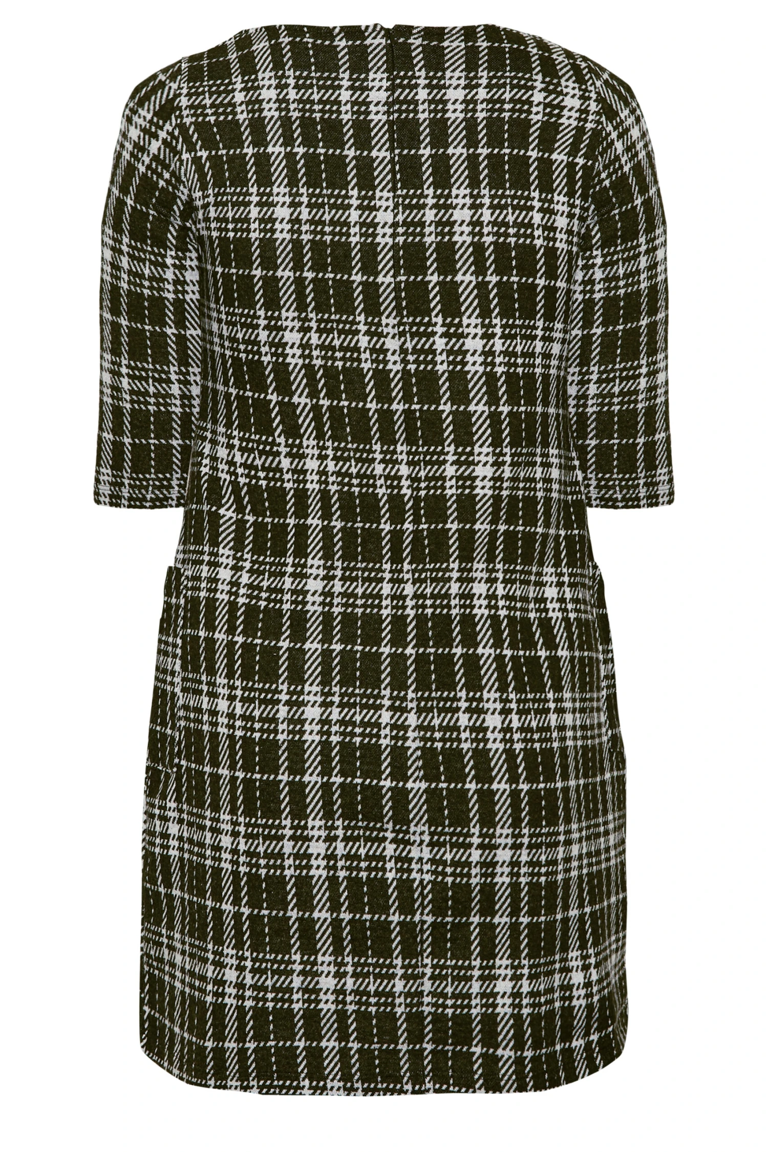 YOURS Curve Black Check Soft Touch Tunic Dress 6 YOURS Curve Black Check Soft Touch Tunic Dress - Image 6