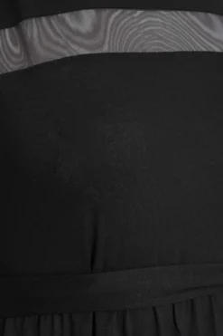 YOURS Curve Black Mesh Panel Skater Dress -Outlet Stylo Wise Store 711a6803 d5e9 4a 300805 Z scaled