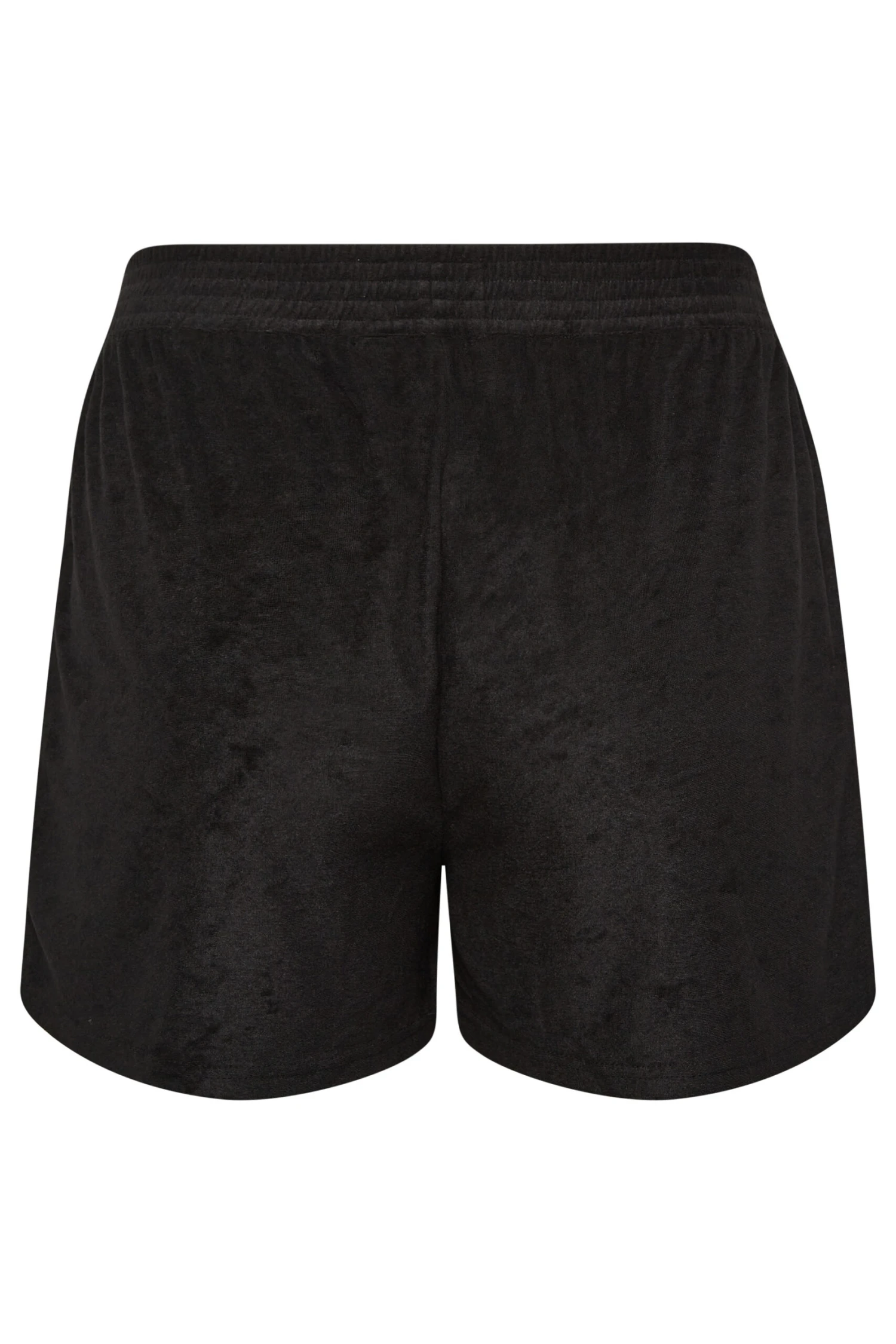 YOURS Curve Black Towelling Beach Shorts 6 YOURS Curve Black Towelling Beach Shorts - Image 6