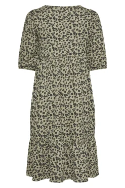 YOURS Curve Khaki Green Floral Print Tiered Midi Dress -Outlet Stylo Wise Store 7557280f 9ffb 41 300194 BK scaled