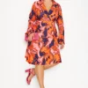 LIMITED COLLECTION Curve Pink & Orange Paisley Print Blazer Dress