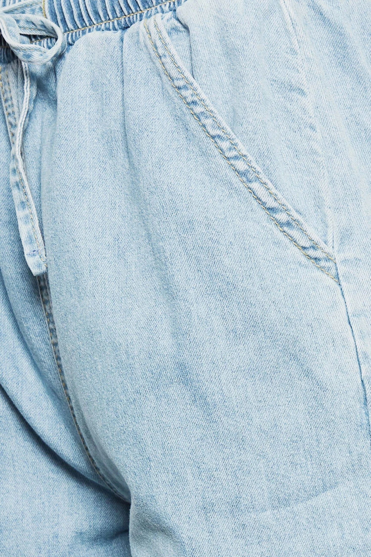 YOURS PETITE Curve Light Blue Pull On Wide Leg Jeans 2 YOURS PETITE Curve Light Blue Pull On Wide Leg Jeans - Image 2