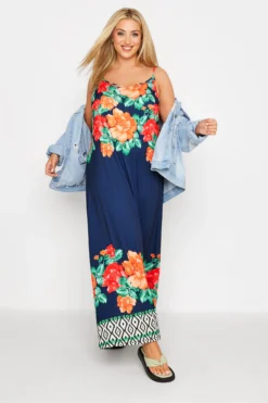 YOURS Curve Navy Blue Floral Border Print Strappy Dress 11 YOURS Curve Navy Blue Floral Border Print Strappy Dress -Outlet Stylo Wise Store 7838713a 0956 48 300981 A scaled