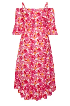 YOURS Curve Pink Floral Cold Shoulder Midaxi Dress 11 YOURS Curve Pink Floral Cold Shoulder Midaxi Dress -Outlet Stylo Wise Store 78853448 5b89 44 137287 Y scaled
