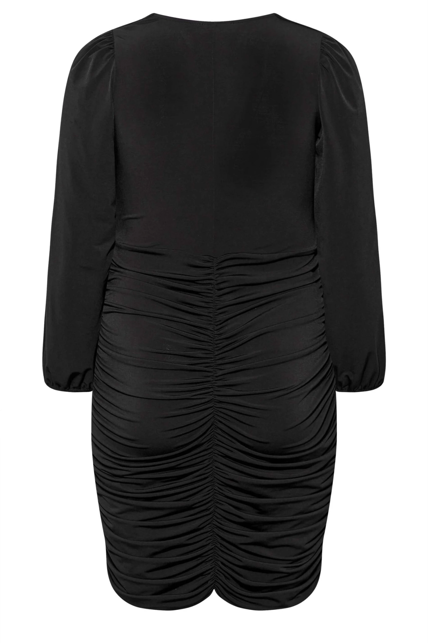 YOURS LONDON Curve Black Cowl Neck Ruched Bodycon Dress 6 YOURS LONDON Curve Black Cowl Neck Ruched Bodycon Dress - Image 6