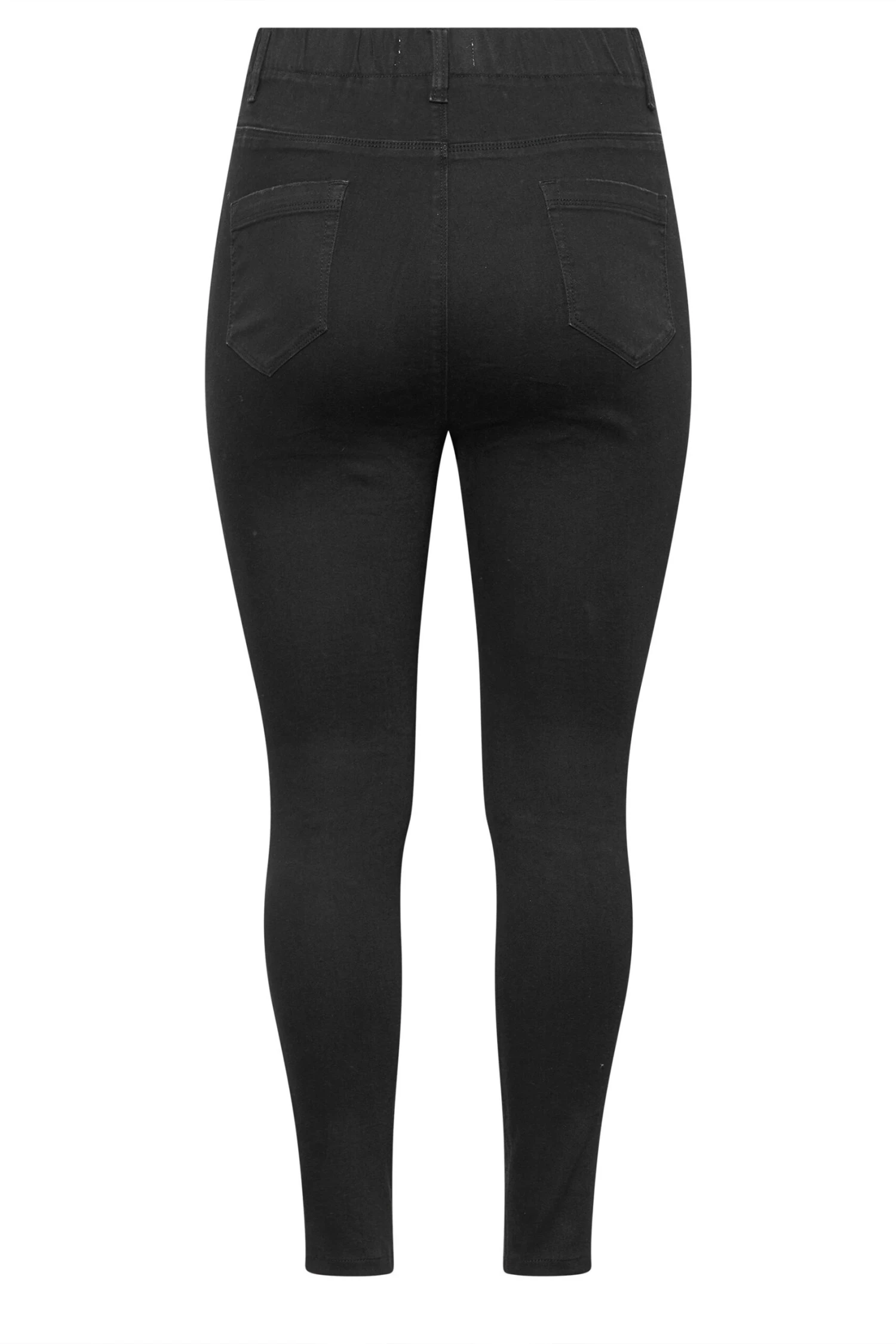 YOURS Curve Black Ripped Stretch GRACE Jeggings 5 YOURS Curve Black Ripped Stretch GRACE Jeggings - Image 5
