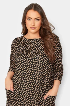 YOURS Curve Black & Beige Polka Dot Midi Dress 8 YOURS Curve Black & Beige Polka Dot Midi Dress -Outlet Stylo Wise Store 79a5d6e5 f4b1 4c 174203 D scaled