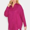 YOURS Curve Pink Oversized Boyfriend Shirt