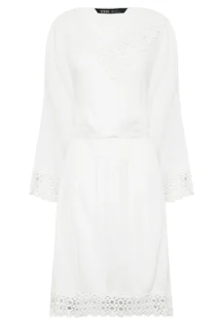 YOURS PETITE Curve White Crochet Kaftan Dress -Outlet Stylo Wise Store 7a367670 97e4 48 174813 X scaled