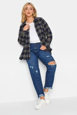 YOURS PETITE Curve Navy Blue & Yellow Check Boyfriend Shirt 8 YOURS PETITE Curve Navy Blue & Yellow Check Boyfriend Shirt -Outlet Stylo Wise Store 7b91b884 7543 47 174544 B scaled