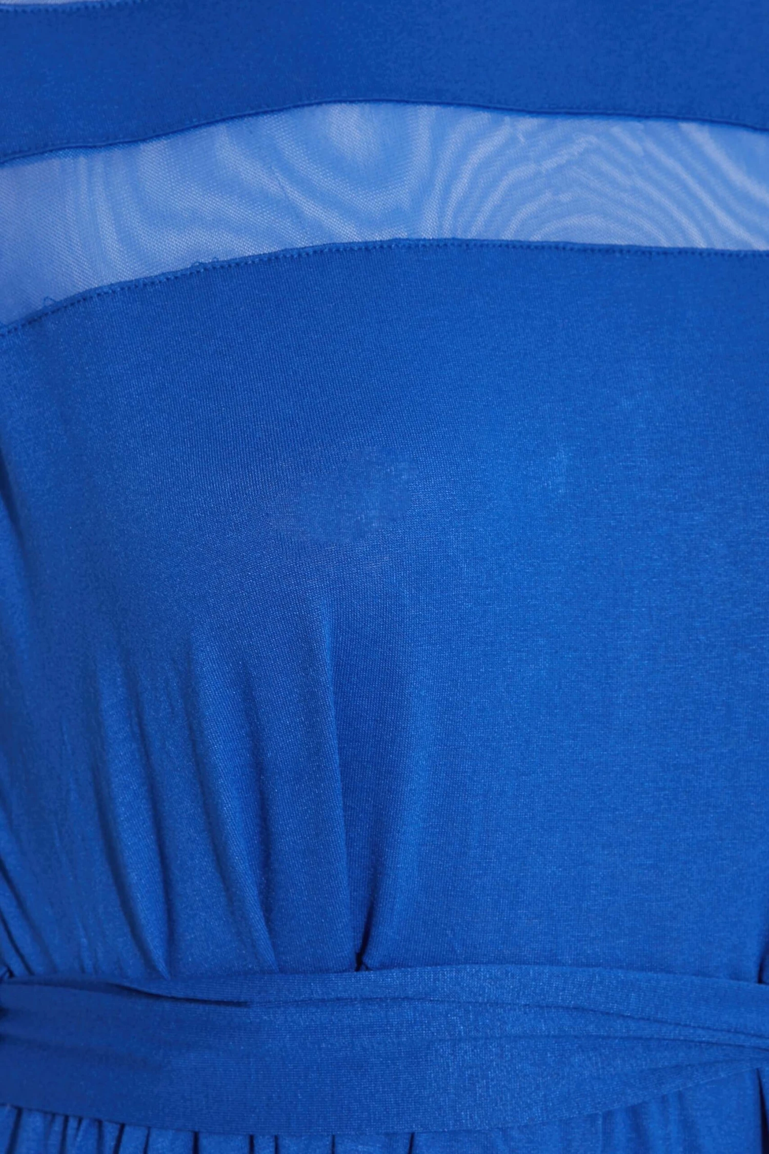 YOURS Curve Cobalt Blue Mesh Panel Skater Dress 4 YOURS Curve Cobalt Blue Mesh Panel Skater Dress - Image 4