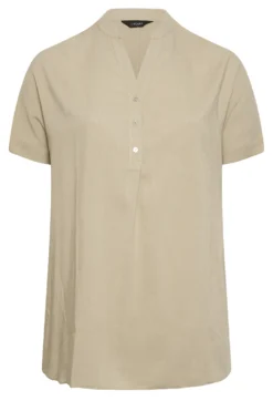 YOURS Curve Beige Brown Half Placket Blouse 10 YOURS Curve Beige Brown Half Placket Blouse -Outlet Stylo Wise Store 7cfad18a 8fcd 43 174280 X scaled