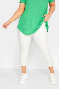 YOURS Curve White Cropped Stretch GRACE Jeggings -Outlet Stylo Wise Store 7e157eea a03a 4c 144758 A scaled