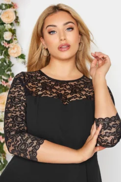 YOURS LONDON Curve Black Lace Sweetheart Midi Dress 8 YOURS LONDON Curve Black Lace Sweetheart Midi Dress -Outlet Stylo Wise Store 7e223d32 1927 4e 162027 D scaled