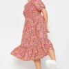 LIMITED COLLECTION Curve Pink Ditsy Print Midaxi Dress