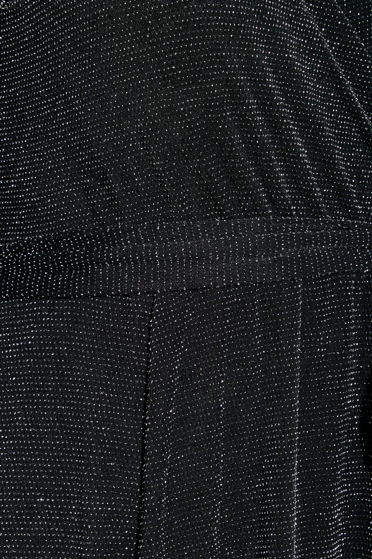 YOURS LONDON Curve Black & Silver Glitter Wrap Dress 4 YOURS LONDON Curve Black & Silver Glitter Wrap Dress - Image 4