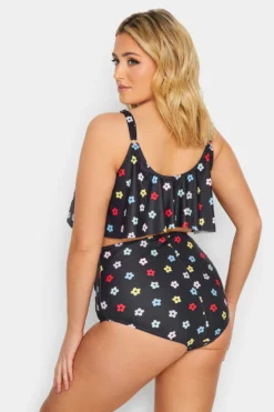 YOURS Curve Black Daisy Print Frill Chain Bikini Top -Outlet Stylo Wise Store 7ebb4caa 8499 44 150288 C scaled