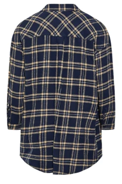 YOURS Curve Navy Blue Check Brushed Boyfriend Shirt -Outlet Stylo Wise Store 7ef5ff0b a4a8 40 131660 Y scaled